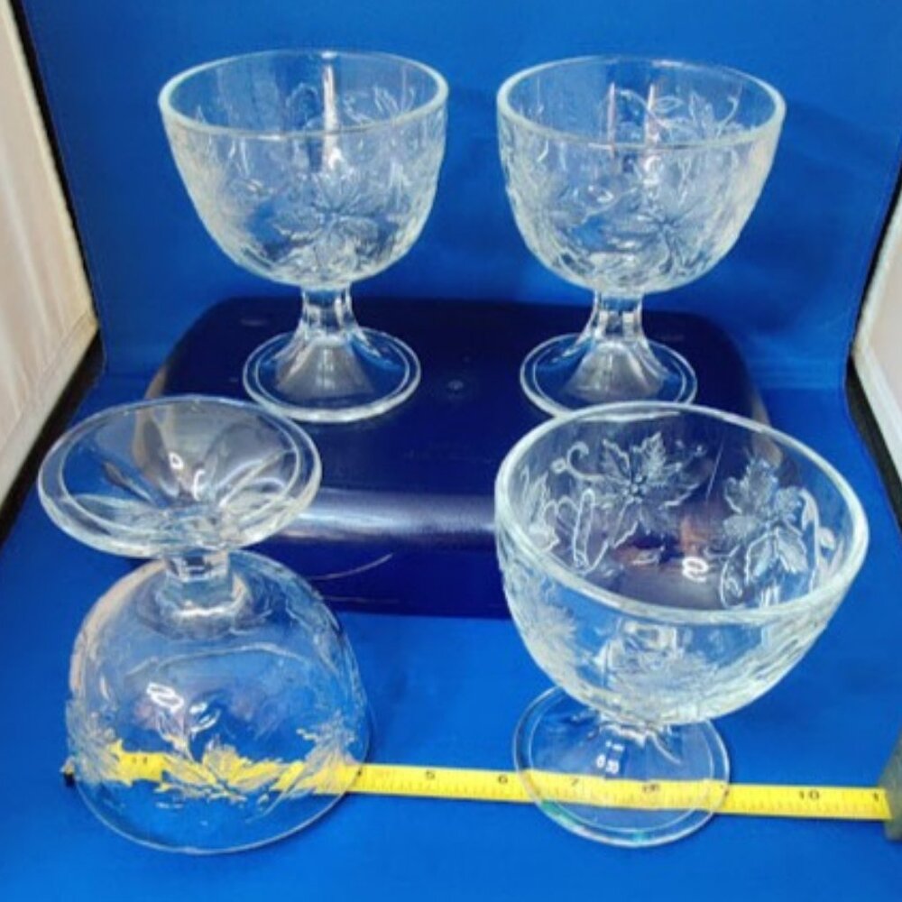 Princess House Dessert Compotes -Footed - Set of 4 -Fantasia (575) -Retired - Picture 9 of 9